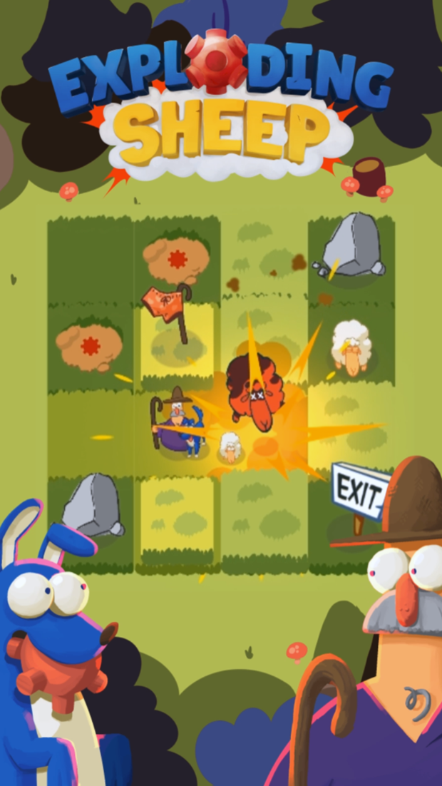 The minefield, the exit, and a sheep mid-detonation