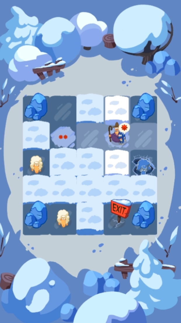 A later, snow-covered world